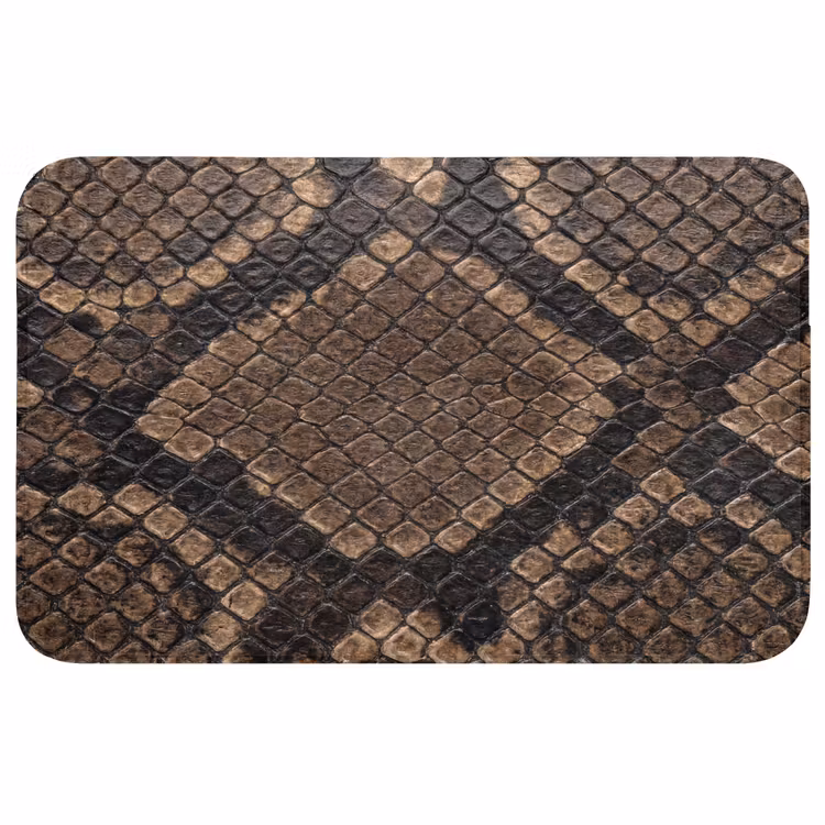 Tapis de bain- Python - Écailles - Bronze — 1