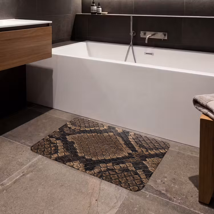 Tapis de bain- Python - Écailles - Bronze — 4