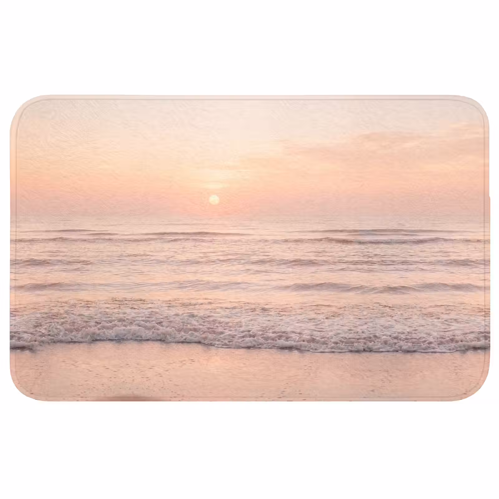 Tapis de bain- Soleil - Plage - Rose — 1