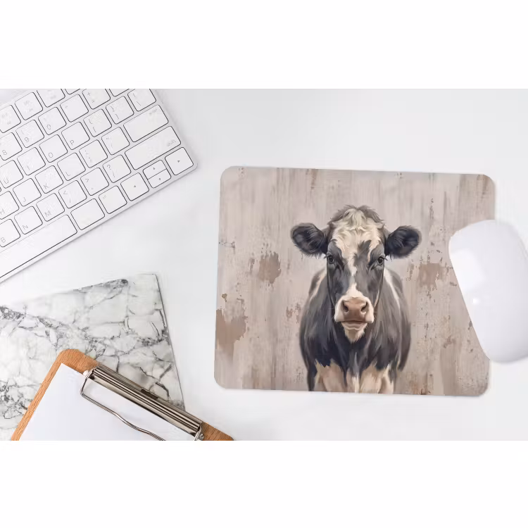 Tapis de souris- Vache - Portrait - Animaux - Moderne — 2