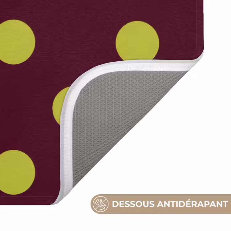 Tapis de bain- Classique - Points - Vert — 3