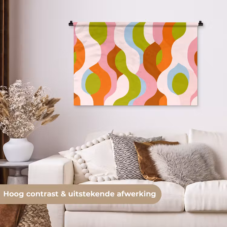 Tenture murale - Abstrait - Formes - Rose — 5