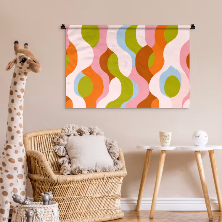Tenture murale - Abstrait - Formes - Rose — 6