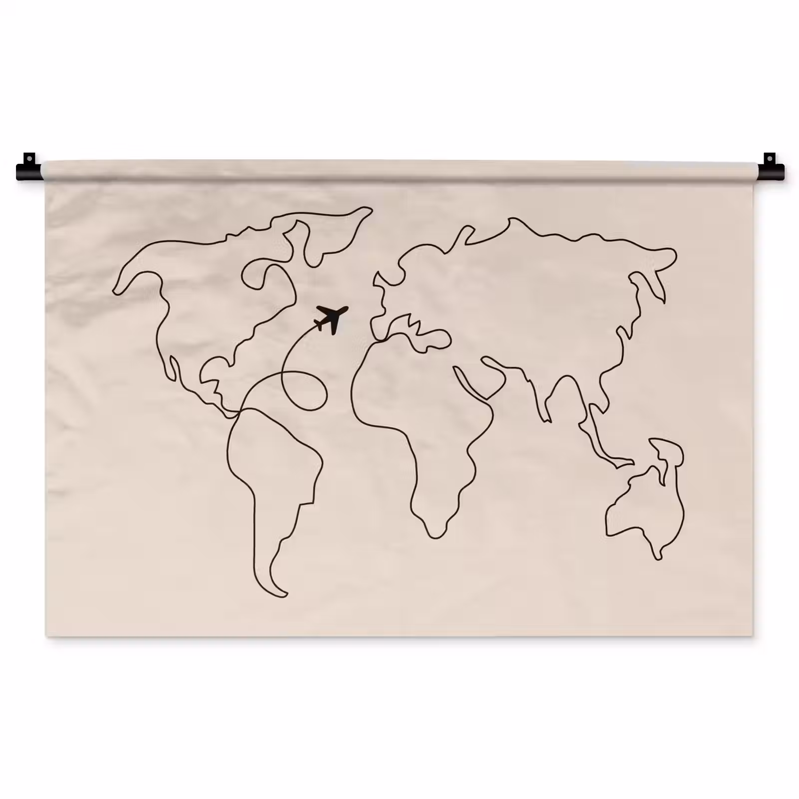 Tenture murale - Carte du monde - Simple - Avion — 1