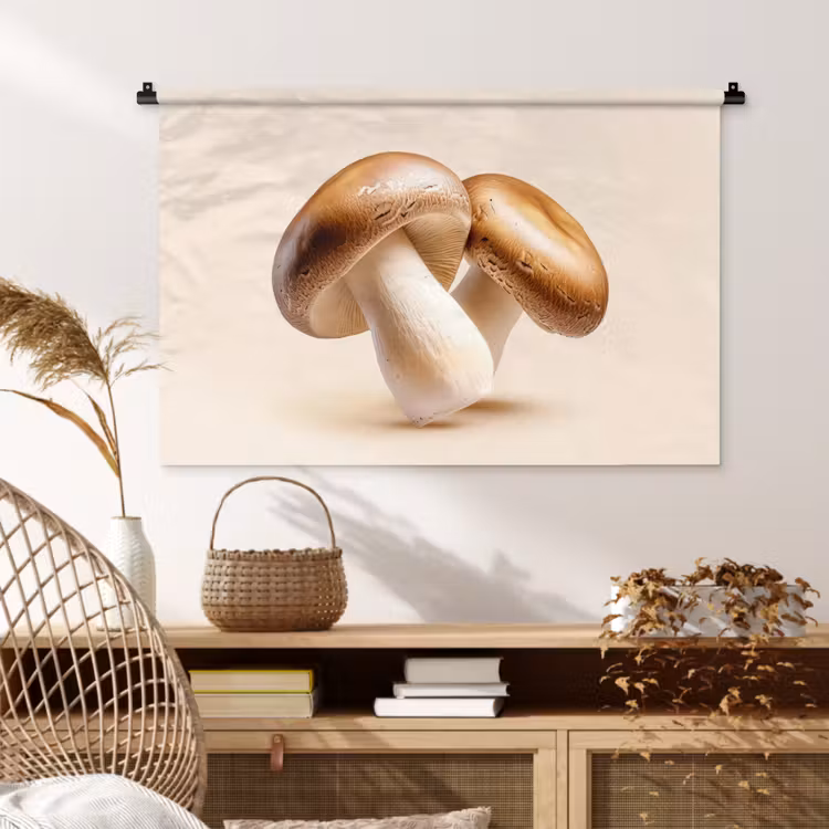 Tenture murale - Champignons - Doux - Beige — 4