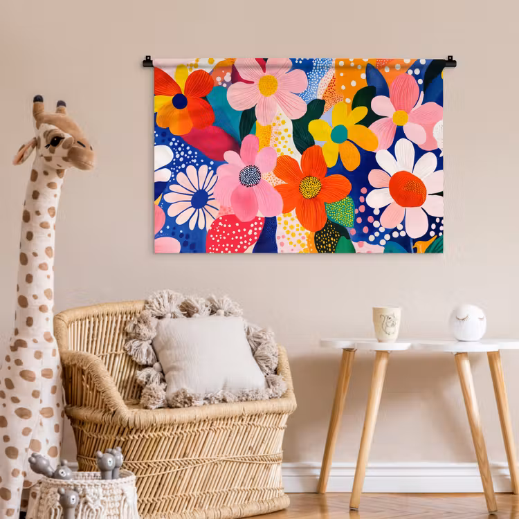 Tenture murale - Fleurs - Colorées - Points — 6
