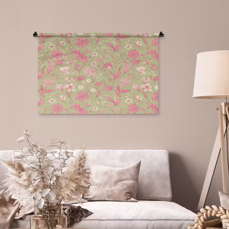 Tenture murale - Classique - Rose - Menthe — 2
