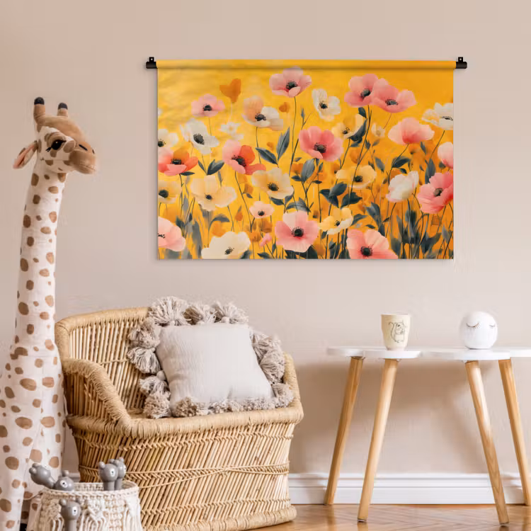 Tenture murale - Fleurs - Champ - Jaune — 6