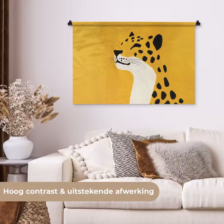 Tenture murale - Guépard - Illustration - Jaune — 5