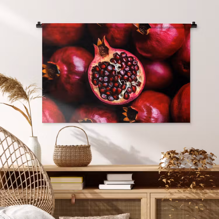 Tenture murale - Grenade - Rouge - Fruit — 4