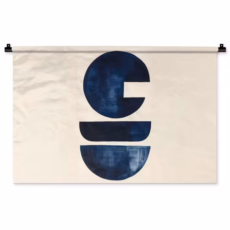 Tenture murale - Formes - Bleu - Abstrait — 1