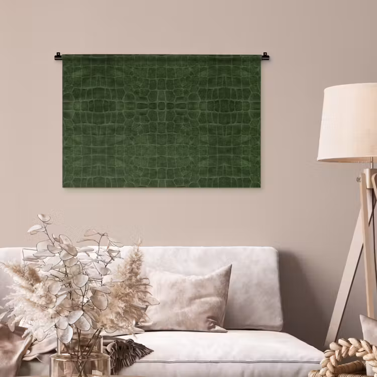 Tenture murale - Crocodile - Cuir - Vert — 2