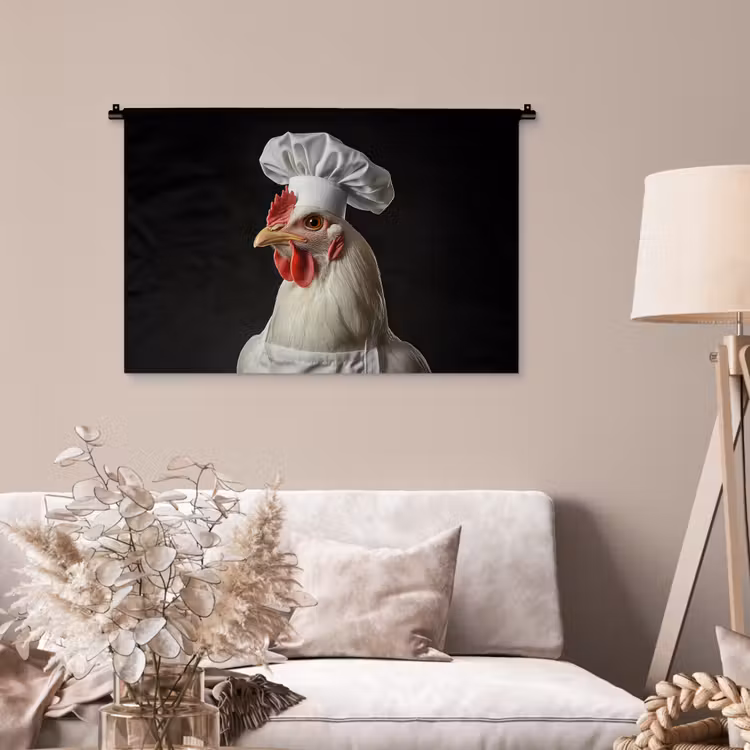 Tenture murale - Cuisson - Rouge - Poulet — 2