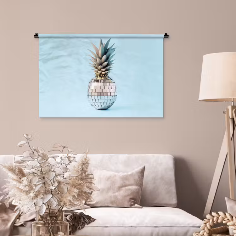 Tenture murale - Bleu - Ananas - Disco - Discoball — 2