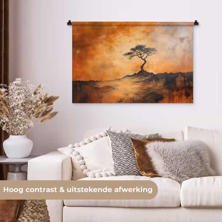 Tenture murale - Arbre - Paysage - Orange — 5
