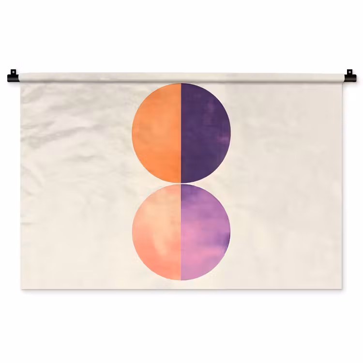 Tenture murale - Abstrait - Cercles - Violet — 1