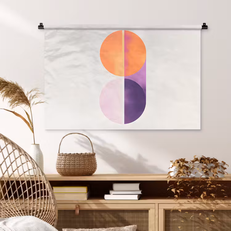 Tenture murale - Cercles - Abstrait - Violet — 4