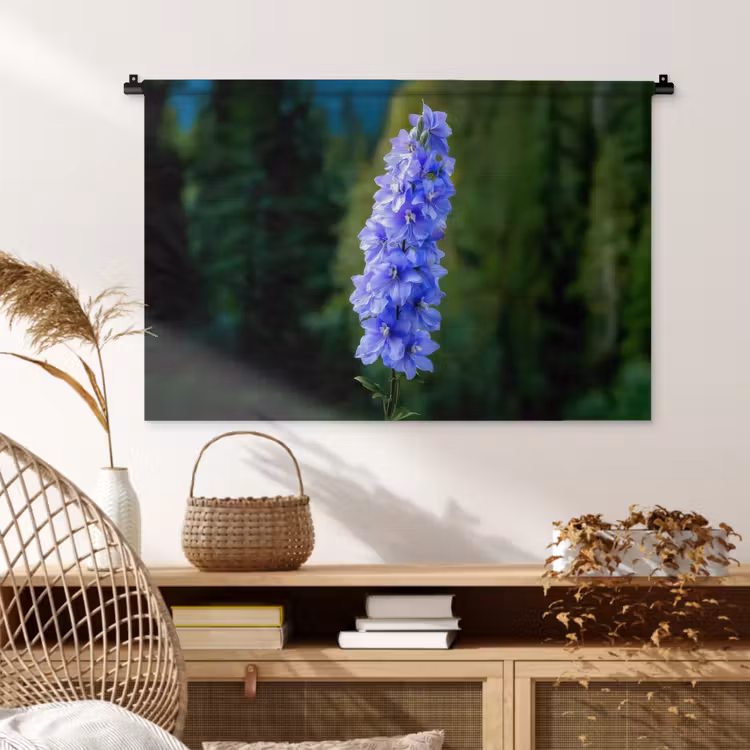 Tenture murale - Fleurs - Bleu - Pin — 4
