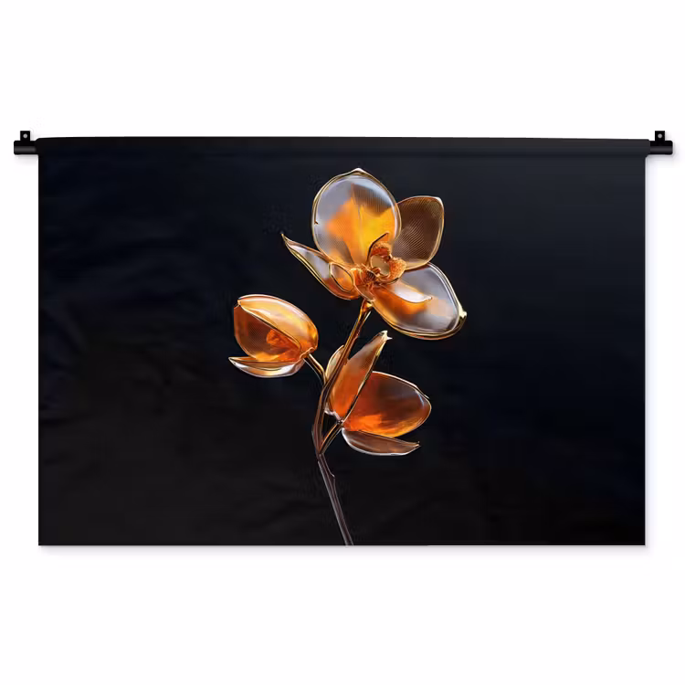 Tenture murale - Fleur - Orchidée - Orange — 1