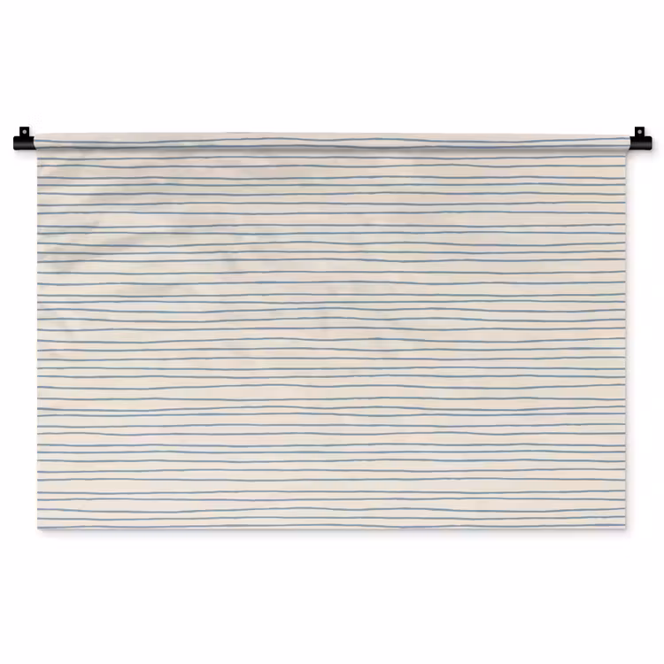 Tenture murale - Bleu - Rayures - Beige — 1