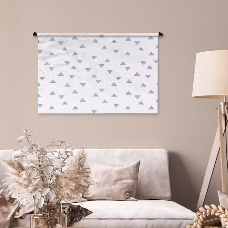 Tenture murale - Bleu - Triangle - Motif — 2