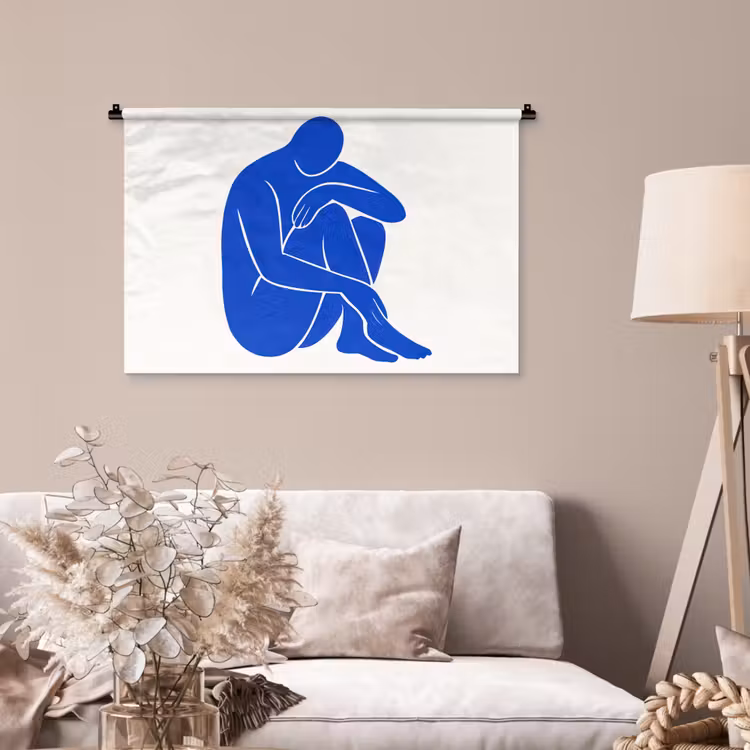 Tenture murale - Corps - Abstrait - Bleu — 2