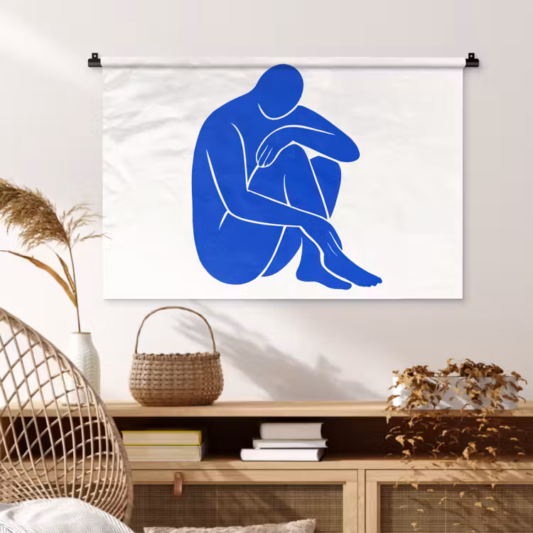 Tenture murale - Corps - Abstrait - Bleu — 4