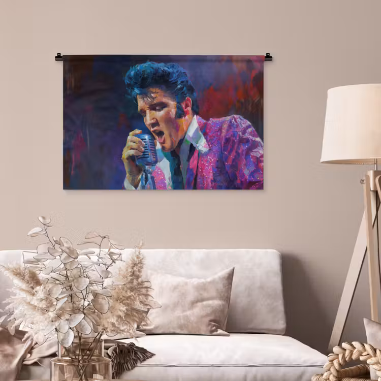 Tenture murale - Expressive - Microphone - Violet — 2