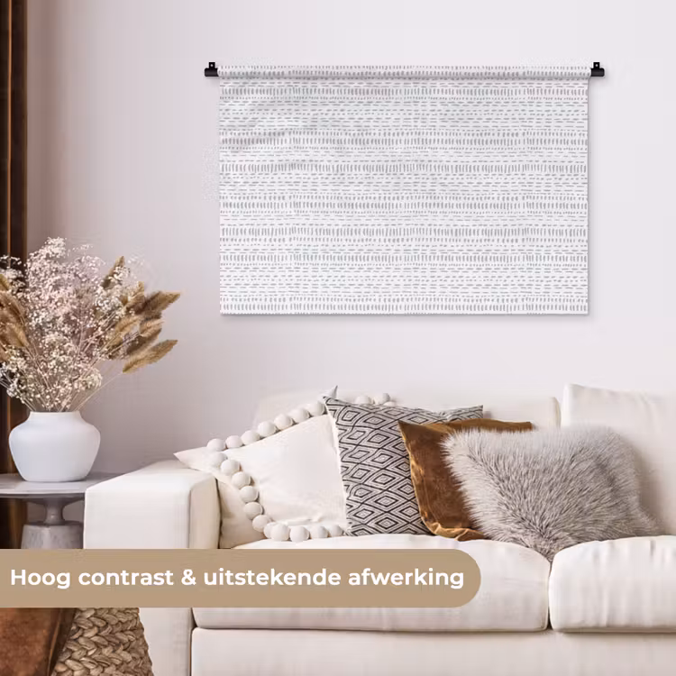 Tenture murale - Gris - Motif - Points — 5