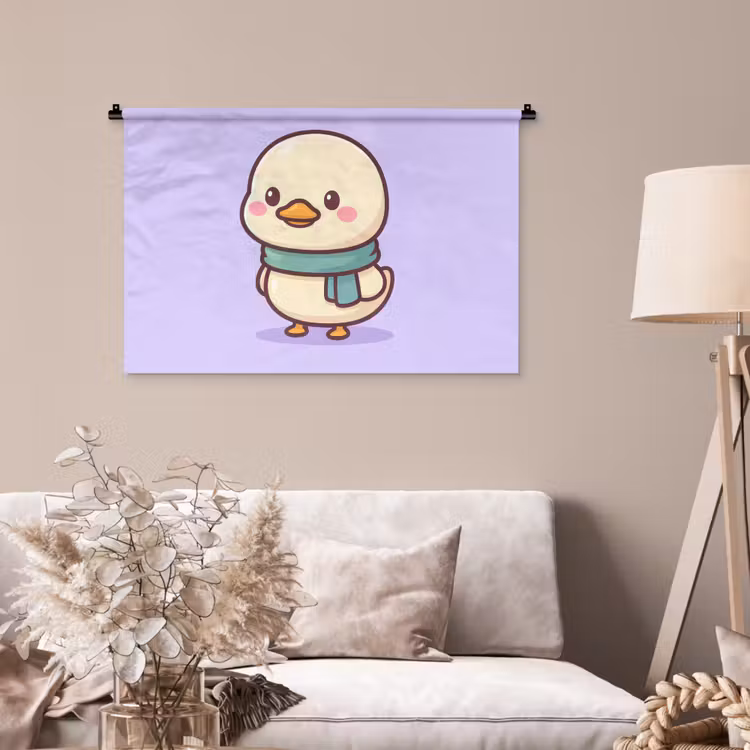 Tenture murale - Canard - Echarpe - Violet — 2