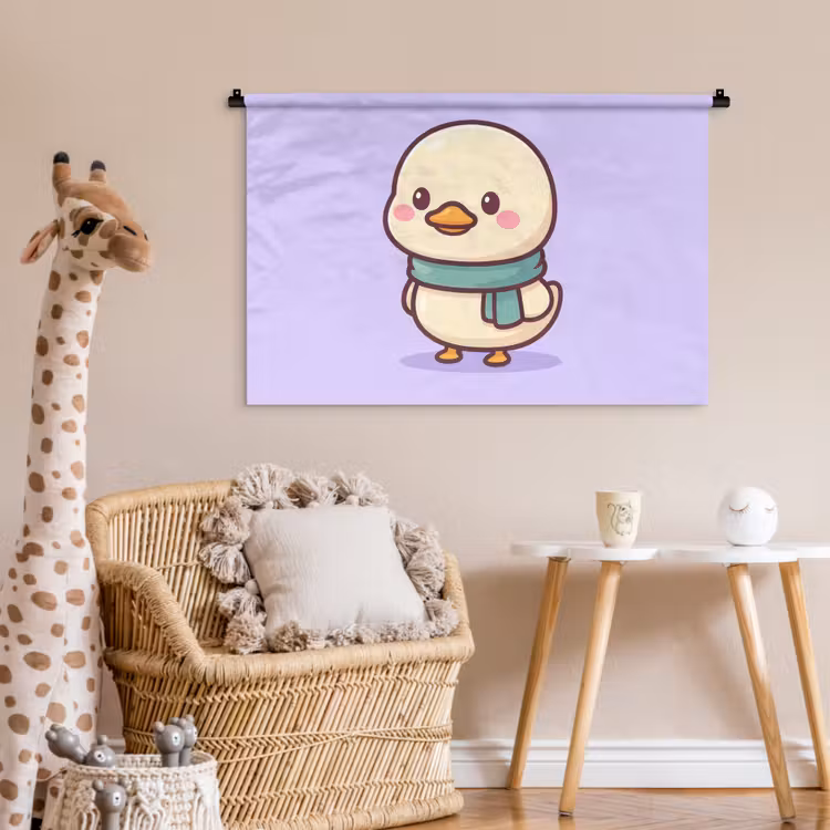 Tenture murale - Canard - Echarpe - Violet — 6