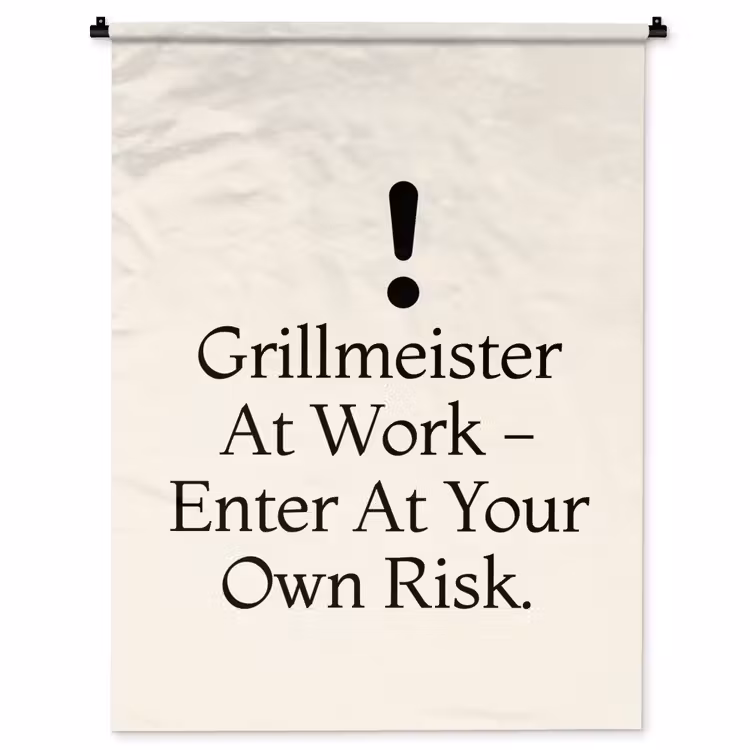 Tenture murale - Grille - Point d'exclamation - Noir - Texte — 1