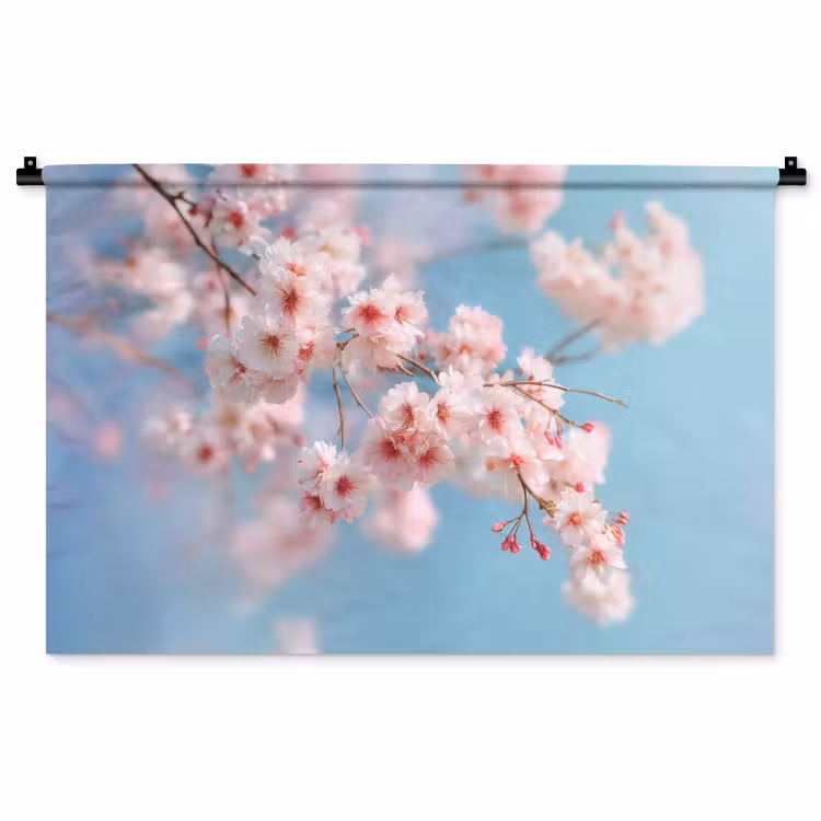 Tenture murale - Branches - Fleurs - Rose — 1