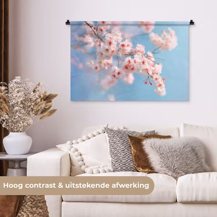 Tenture murale - Branches - Fleurs - Rose — 5