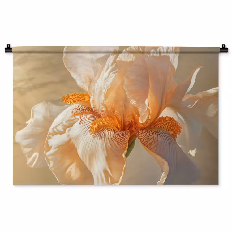 Tenture murale - Gros plan - Orange - Iris — 1