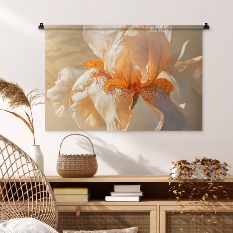 Tenture murale - Gros plan - Orange - Iris — 4