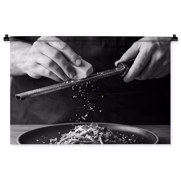 Tenture murale - Fromage - Pâtes - Râpe — 1