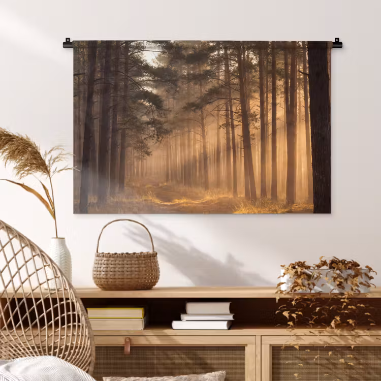 Tenture murale - Forêt - Brouillard - Soleil — 4