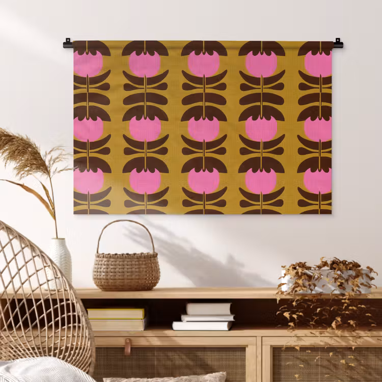 Tenture murale - Abstrait - Fleurs - Rose — 4