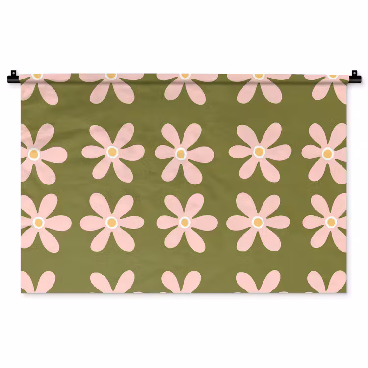 Tenture murale - Fleur - Moderne - Vert — 1