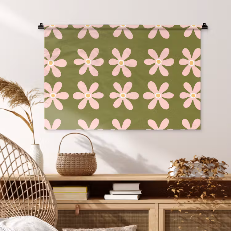 Tenture murale - Fleur - Moderne - Vert — 4