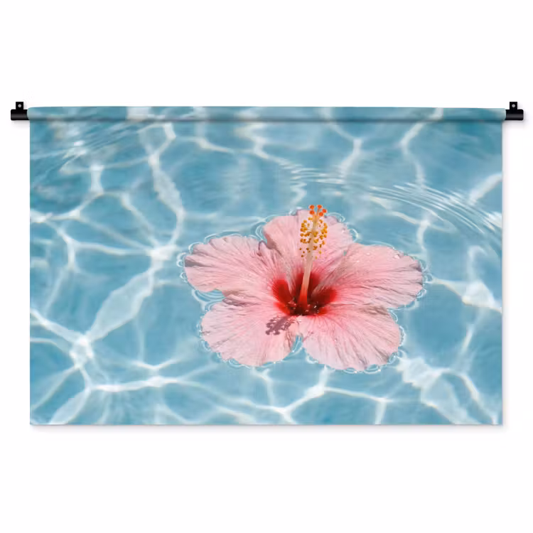 Tenture murale - Hibiscus - Eau - Rose — 1