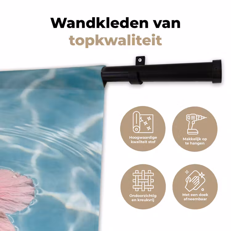 Tenture murale - Hibiscus - Eau - Rose — 3