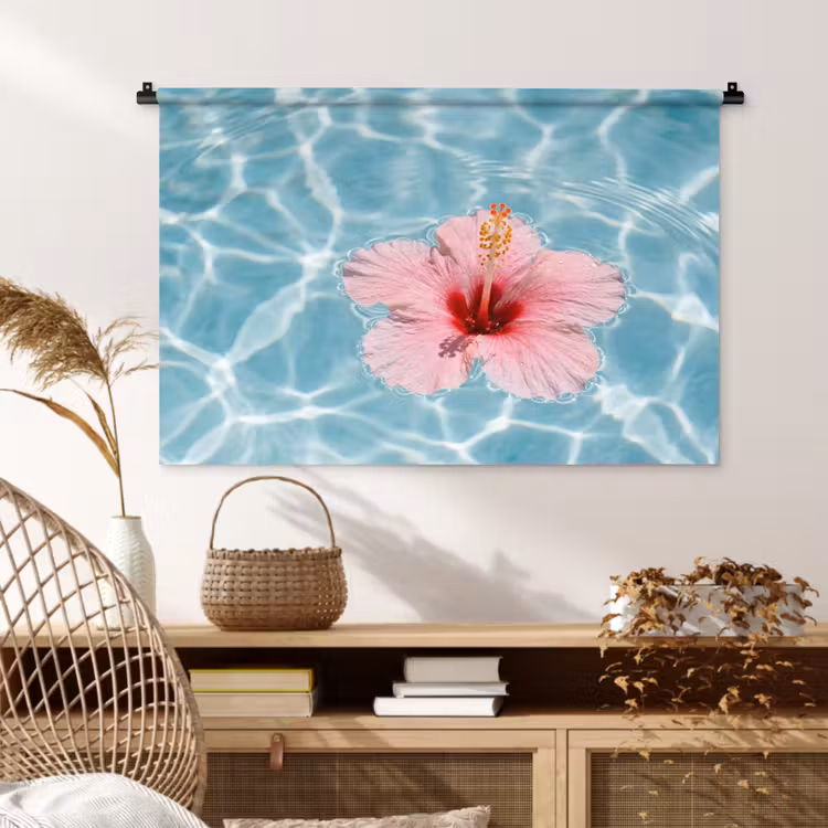 Tenture murale - Hibiscus - Eau - Rose — 4