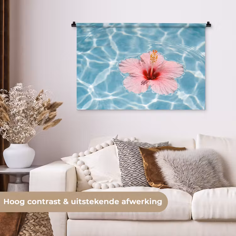 Tenture murale - Hibiscus - Eau - Rose — 5
