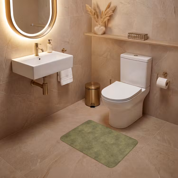 Tapis de toilettes - Texture - Abstrait - Vert — 4