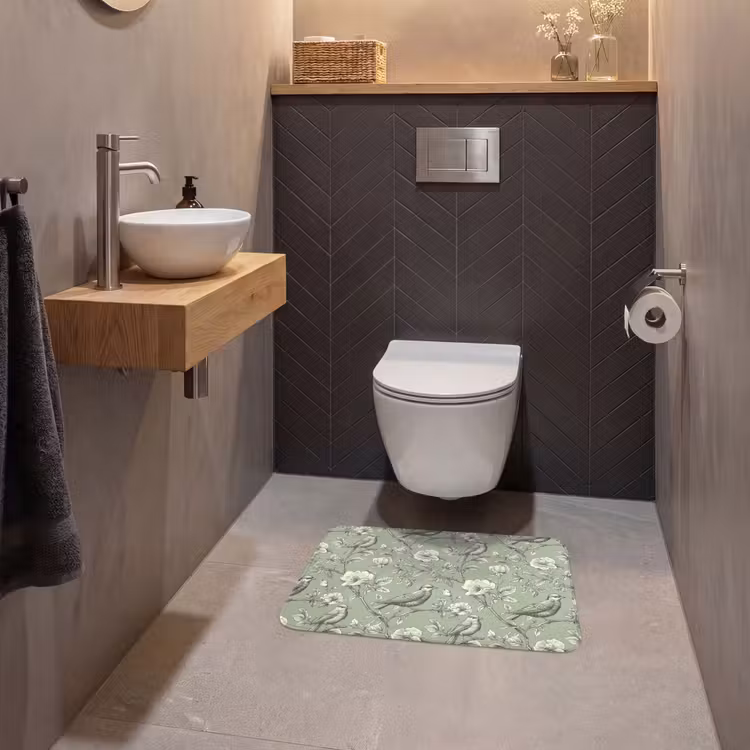 Tapis de toilettes - Classique - Botanique - Vert — 2