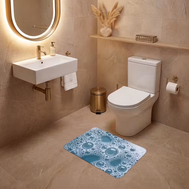 Tapis de toilettes - Mousse - Eau - Texture — 4