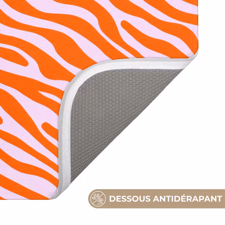 Tapis de toilettes - Rayures - Dynamique - Orange — 3