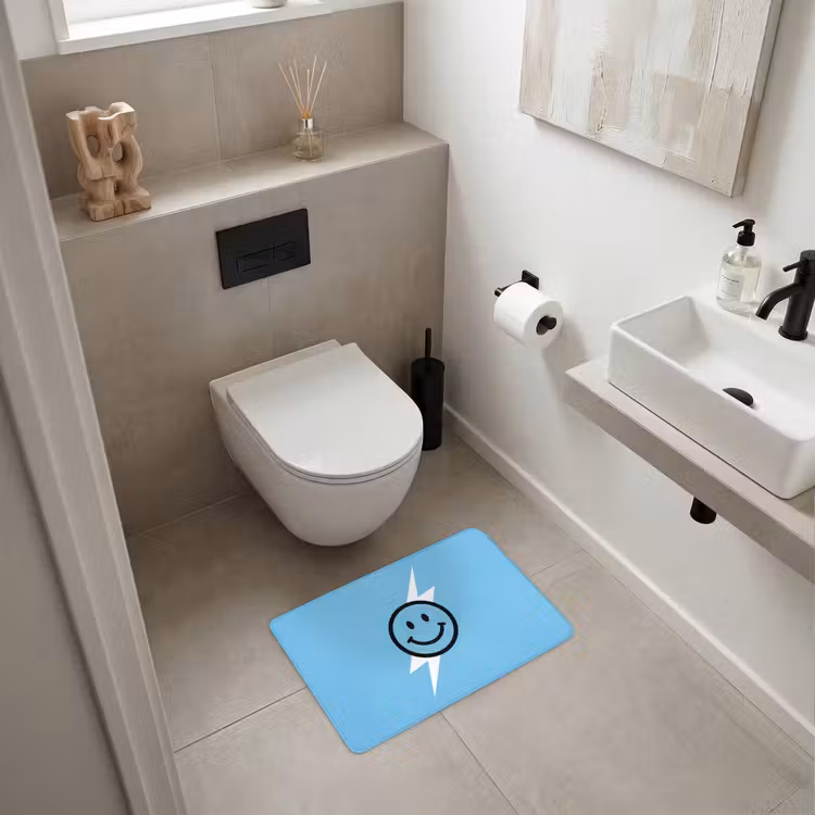 Tapis de toilettes - Smiley - Bleu - Eclair — 6
